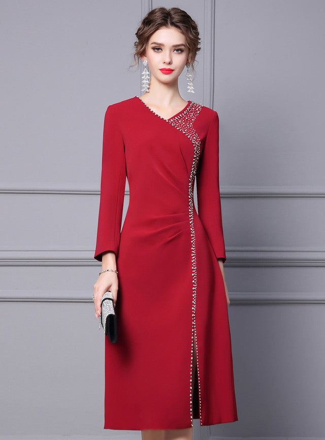 Long Sleeve Mother Of The Bride Dress