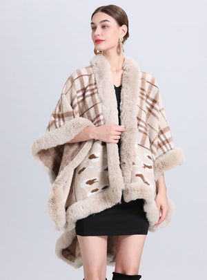 Jacquard Loose Cardigan Plus Size Woolen Coat