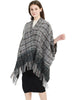 Plaid Split Thick Warm Scarf Cloak