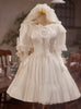 White Satin Lace Short Sleeve Wedding Dress