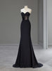 Black Mermaid Sequins Strapless Prom Dress