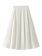 Retro Pleated Elastic High Waist Skirt