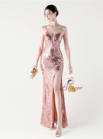 Sexy Mermaid Spaghetti Straps Prom Dress