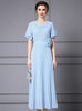 Light Blue Chiffon Pleats Mother Of The Bride Dress