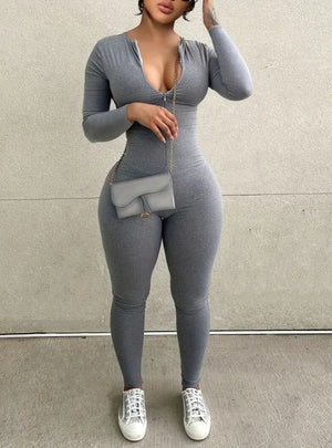 Sexy Tight Long Sleeve Jumpsuit