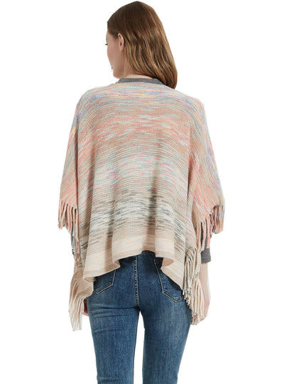 Bat Sleeve Gradient Knitted Shawl