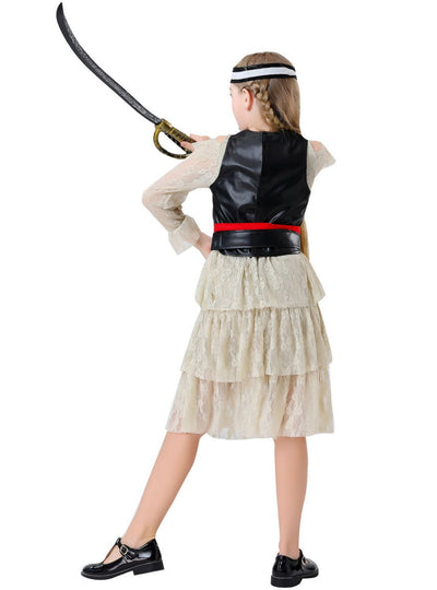 Children Pirates Wear Halloween Costumes