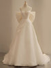 Ivory Tulle Sweetheart Bow Pleats Wedding Dress