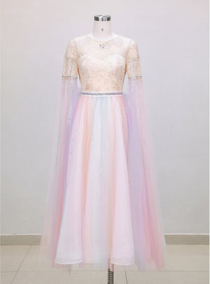 Gradual Mesh Sequined Long Dress