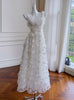 White Tulle Straps 3D Flower Prom Dress