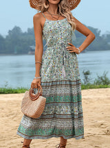 Suspender Print Summer Dress