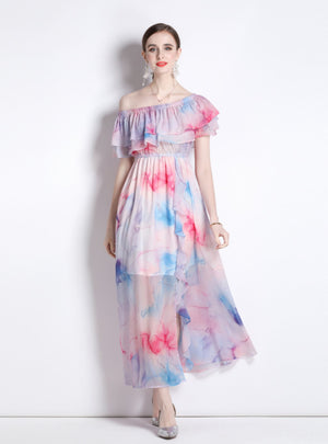 Holiday Retro Floral Beach Dress