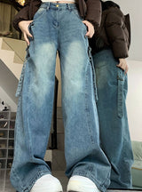 Retro Slim Loose Straight Jeans