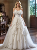 Ball Gown White Tulle Straps Wedding Dress