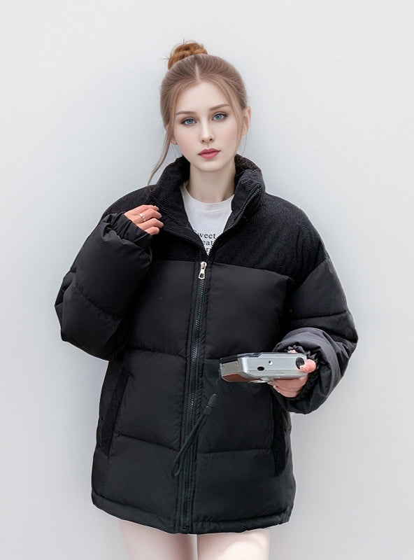 Large Size Loose Collar Cotton-padded Jacket Coat