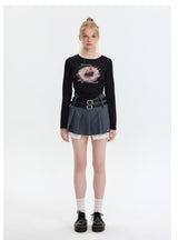 Wrinkled Long Sleeve Slim T-shirt