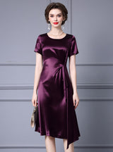 Orange Short Sleeve Mother Of The Bride Dress