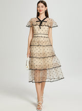 Silm Waist Tiers Cake Dress