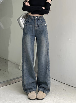 High Waist Loose Wide Leg Jeans