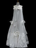 White Satin Strapless Bow Wedding Dress