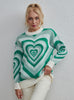 Love Heart Contrast Sweater