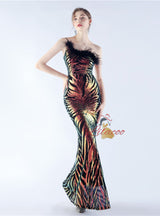 Mermaid Sequins One Shoulder Prom Dress