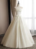 White Satin Sweetheart Wedding Dress