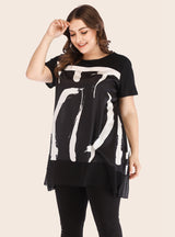 Printed Short-sleeved Pants Two-piece Suit