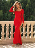 Square Neck Casual Evening Dress