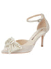 One-button Pearl Bow High Heels Shoes