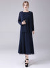 Navy Blue Chiffon Beading Mother Of The Bride Dress