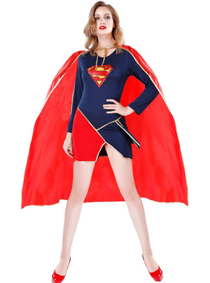 Sexy Cloak Superman Game Uniform Cosplay
