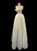 White Satin Strapless Wedding Dress