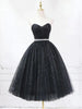 Black Tulle Sequins Homecoming Dress