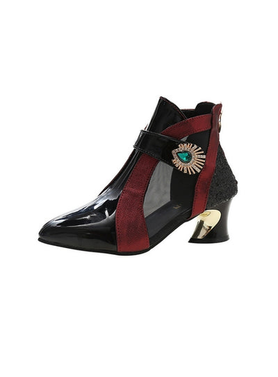 Thick High Heel Mesh Breathable Martin Boots