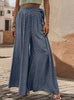 Strapped High Waist Casual Loose Wide-leg Pants