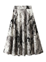 Landscape Painting Print Chiffon Big Pendulum Skirt