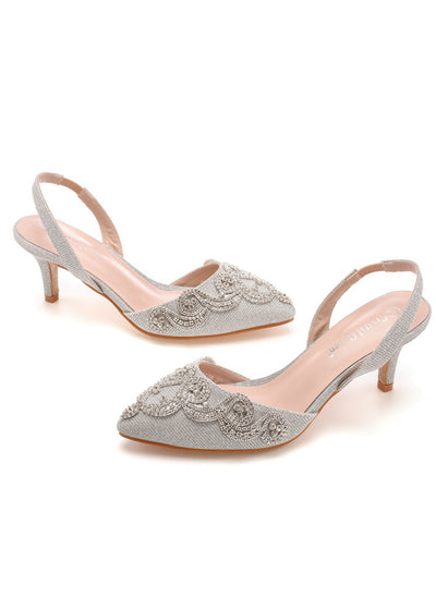 Shallow-mouthed Pointed Stiletto Sandals