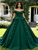 Green Off the Shoulder Quinceanera Dress