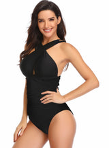 Cross-gathered One-piece Swimsuit