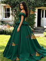 Green Off the Shoulder Quinceanera Dress