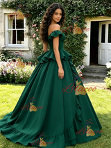 Green Off the Shoulder Quinceanera Dress
