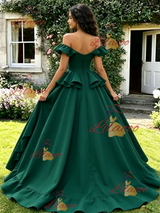 Green Off the Shoulder Quinceanera Dress