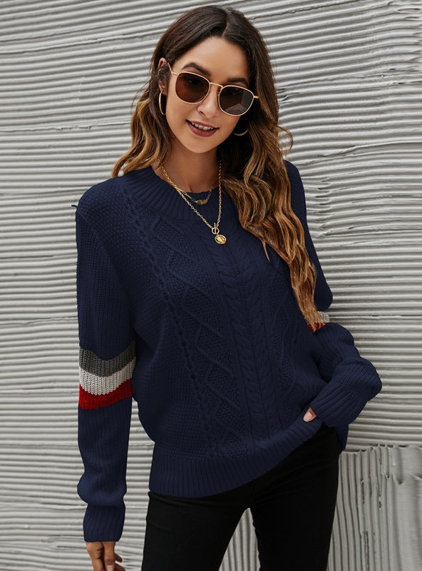 Loose Pullover Round Neck Long Sleeve Sweater