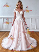 Tulle Lace Appliques Wedding Dress