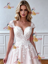 Tulle Lace Appliques Wedding Dress