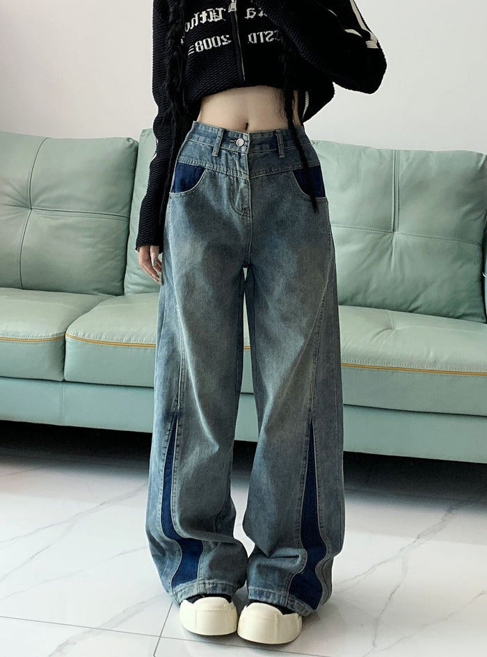 Straight High Waist Loose Wide Leg Jeans