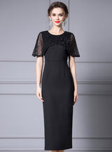 Black Sequins Mother Of The Bride Dress