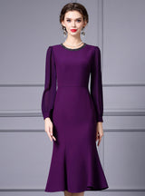 Long Sleeve Beading Mother Of The Bride Dress