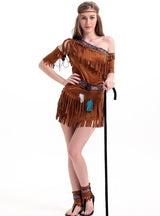Native Forest Huntress Savage Costume Halloween